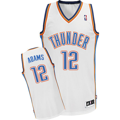 Men's  Oklahoma City Thunder #12 Steven Adams White Jersey